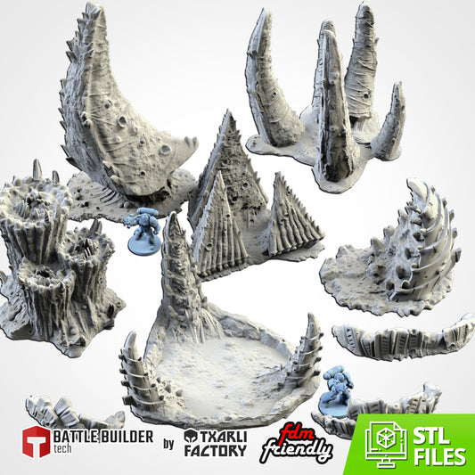 Alien Terrain - Spiked & Organic Sci-Fi Scenery for 28–32mm Games