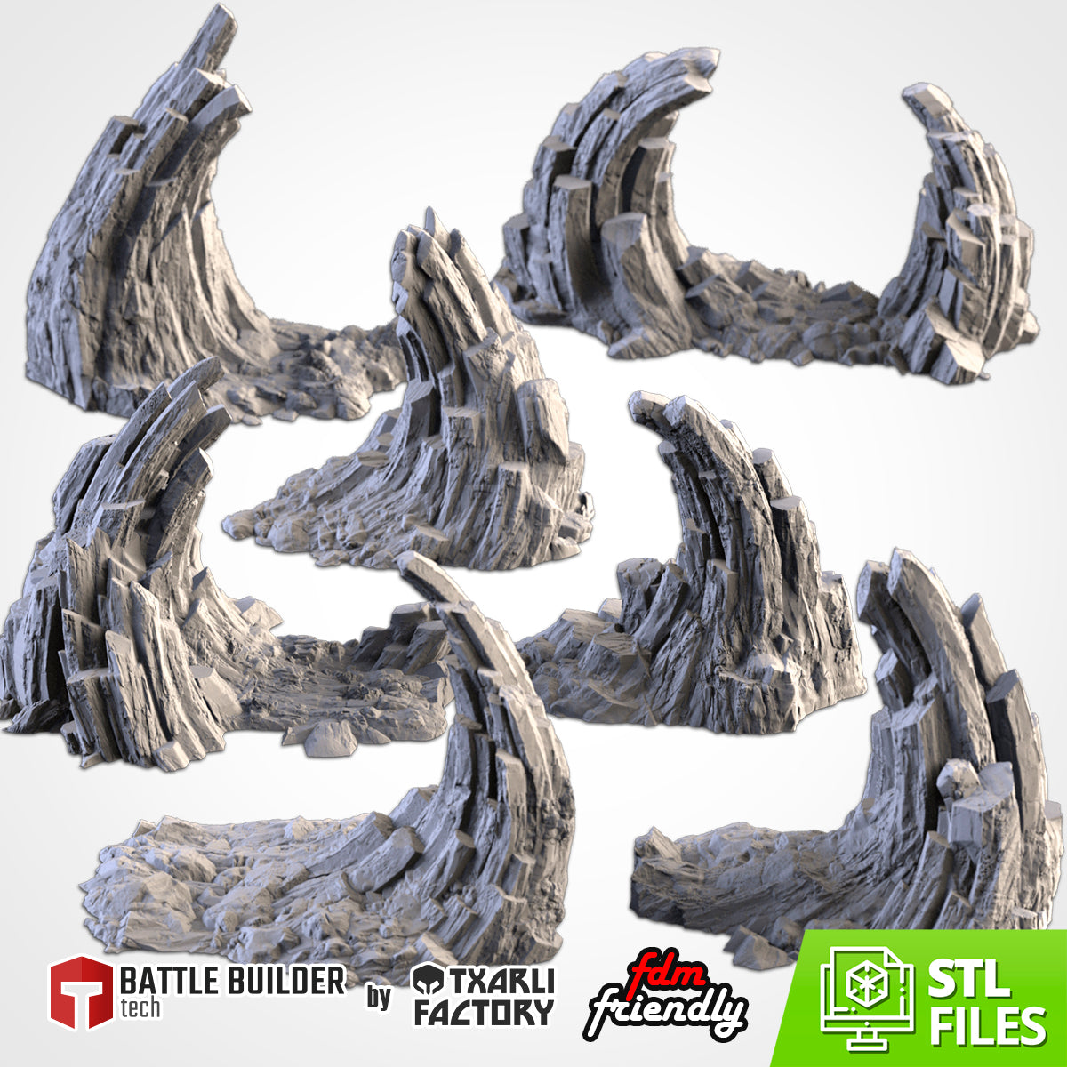 Rocky Planet – Curved Alien Rock Formations for 28–32mm Games