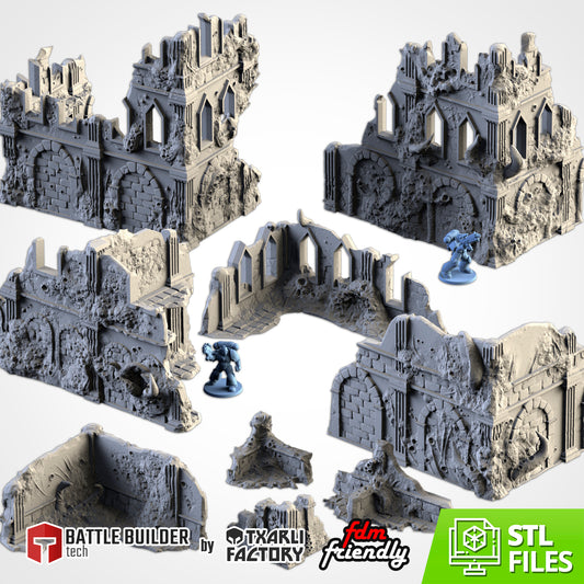 Infected Ruins – Corrupted Gothic Terrain for 28–32mm Games