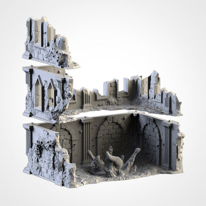 Infected Ruins – Corrupted Gothic Terrain for 28–32mm Games