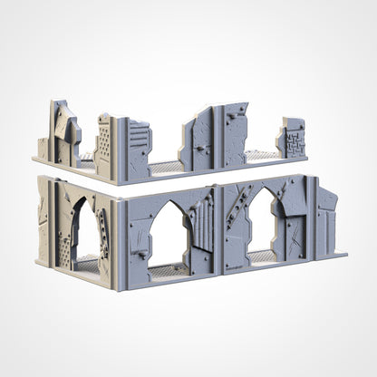 WTC Post-Apocalyptic Ruins Set – Static Tournament Terrain for 28–32mm Wargames