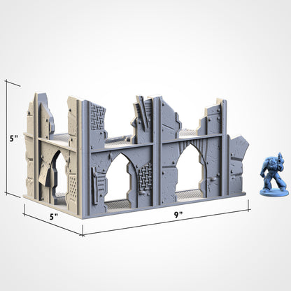 WTC Post-Apocalyptic Ruins Set – Static Tournament Terrain for 28–32mm Wargames
