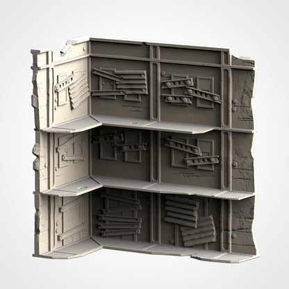 WTC Post-Apocalyptic Ruins Set – Static Tournament Terrain for 28–32mm Wargames
