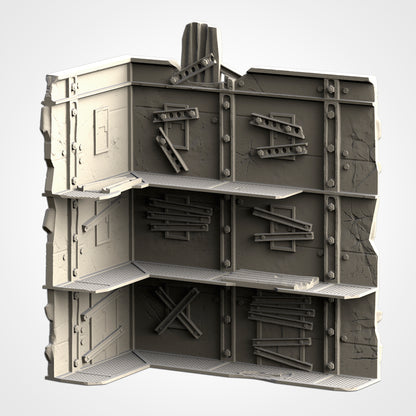 WTC Post-Apocalyptic Ruins Set – Static Tournament Terrain for 28–32mm Wargames