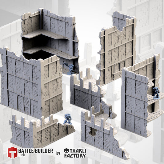 WTC City Ruins Set – Static Tournament Terrain for 28–32mm Games
