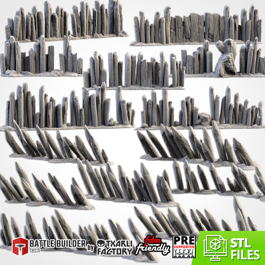 Wooden Fences and Stakes – Defensive Scatter Terrain for 28–32mm Games