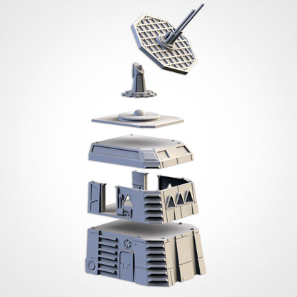 Modular Defense Turrets – Sci-Fi Bunker &amp; Weapon Platforms for 28–32mm Wargaming
