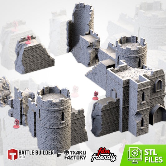 Ruined Castle – Modular Fortress Terrain for 28–32mm Games