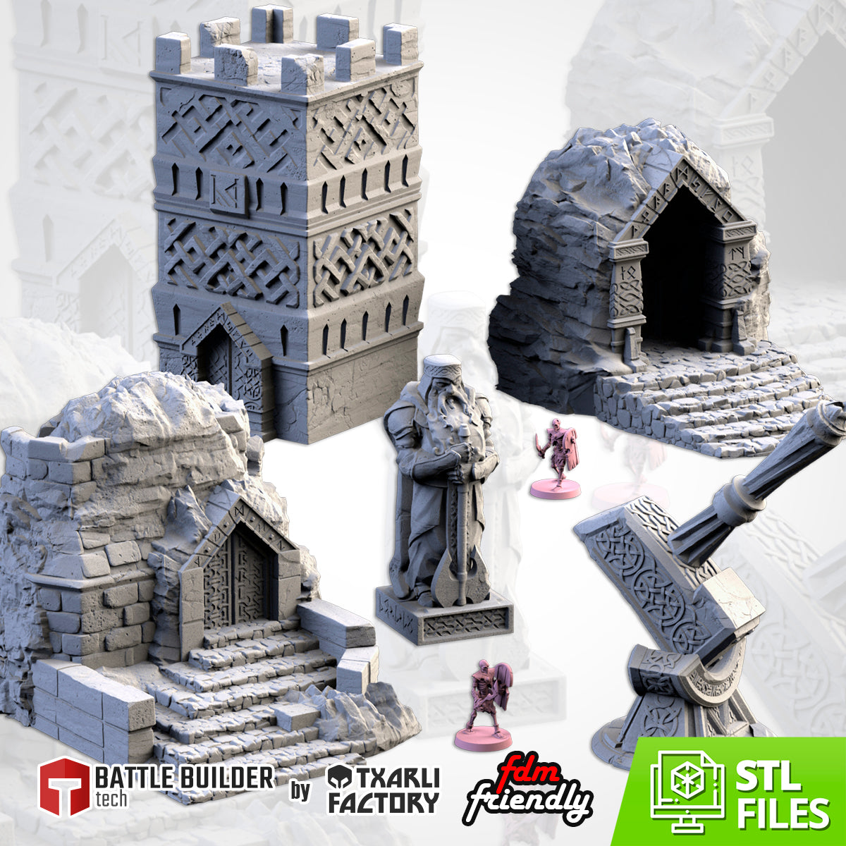 Dwarven Constructions - Modular Dwarf Ruins & Architecture for 28–32mm Games