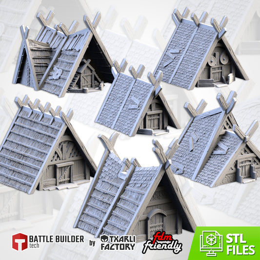 Viking Houses – Norse Village Terrain for 28–32mm Games