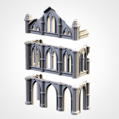 Cathedral Ruins Set II – 3D Printed Gothic Ruins for 28–32mm Games