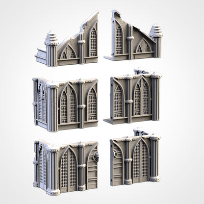 Cathedral Ruins Set II – 3D Printed Gothic Ruins for 28–32mm Games