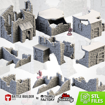 Abandoned Town - Modular Ruins for 28–32mm Games