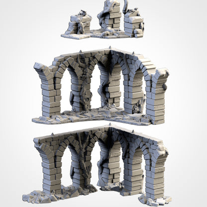 Abandoned City Ruins - Modular City Ruins for 28–32mm Games