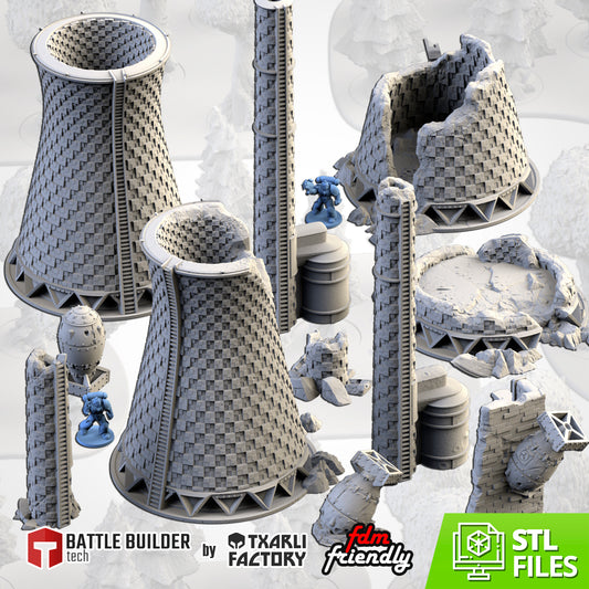 Nuclear Power Plants – Industrial Reactor Terrain for 28–32mm Wargaming