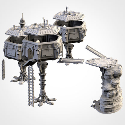 SciFi Desert City – Modular Elevated Terrain for 28–32mm Games