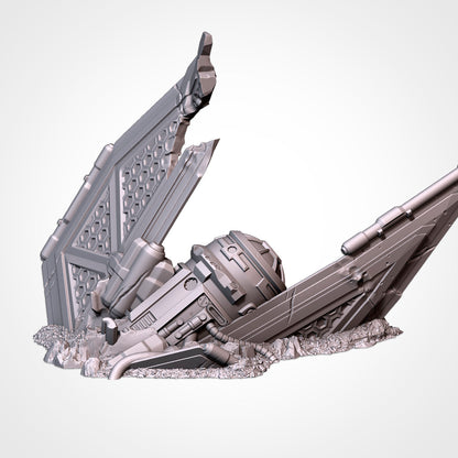Crashed Starfighters – Wrecked Spacecraft Terrain for 28–32mm Games