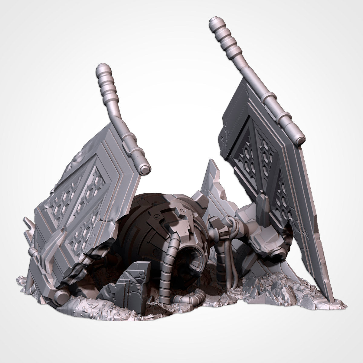 Crashed Starfighters – Wrecked Spacecraft Terrain for 28–32mm Games