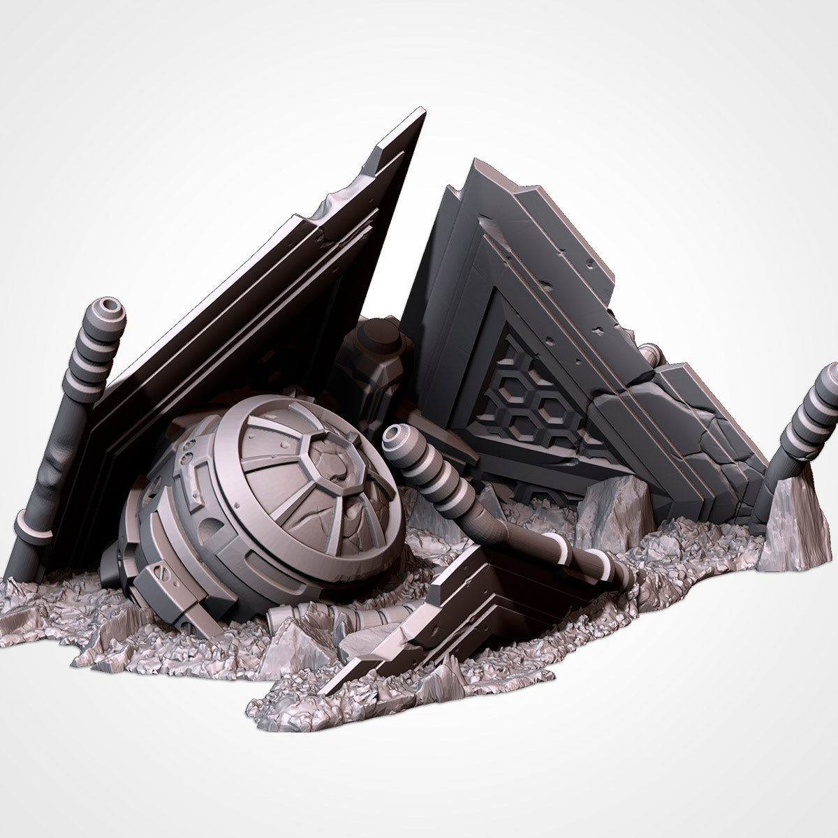 Crashed Starfighters – Wrecked Spacecraft Terrain for 28–32mm Games