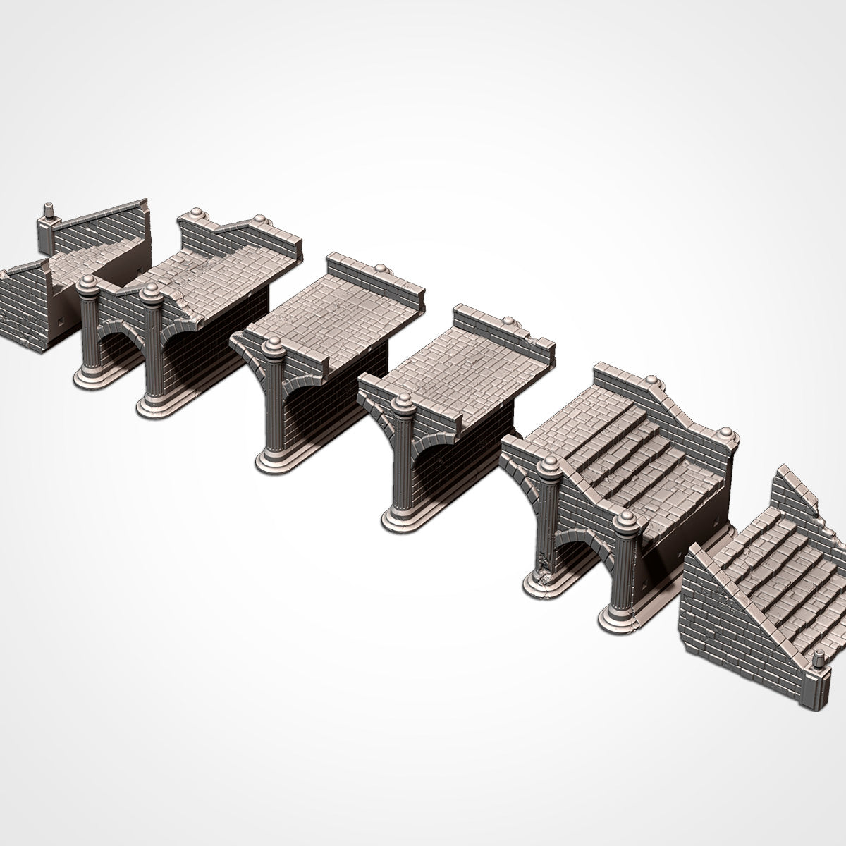Medieval Bridges | 3D Printed Fantasy Terrain Set for 28–32mm Wargaming