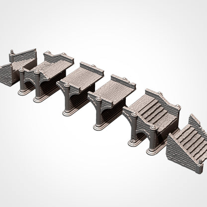 Medieval Bridges | 3D Printed Fantasy Terrain Set for 28–32mm Wargaming