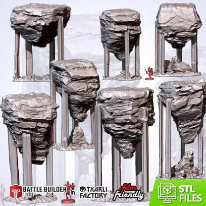 Floating Rocks – Modular Suspended Stone Platforms for 28–32mm Games