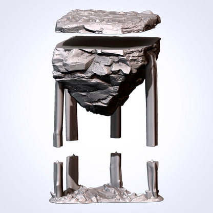 Floating Rocks – Modular Suspended Stone Platforms for 28–32mm Games