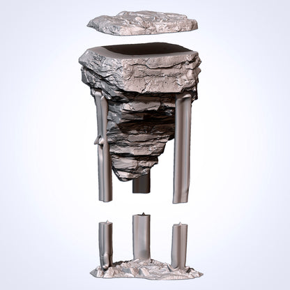 Floating Rocks – Modular Suspended Stone Platforms for 28–32mm Games