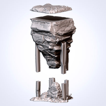 Floating Rocks – Modular Suspended Stone Platforms for 28–32mm Games