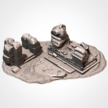 Egyptian Terrain – Pyramid, Sphinx, and Desert Set for 28–32mm Games