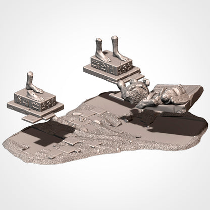 Egyptian Terrain – Pyramid, Sphinx, and Desert Set for 28–32mm Games