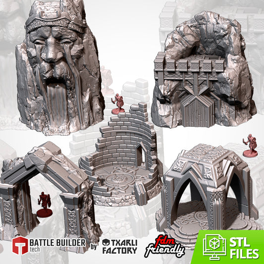 Dwarven Constructions - Modular Dwarf Ruins & Architecture for 28–32mm Games