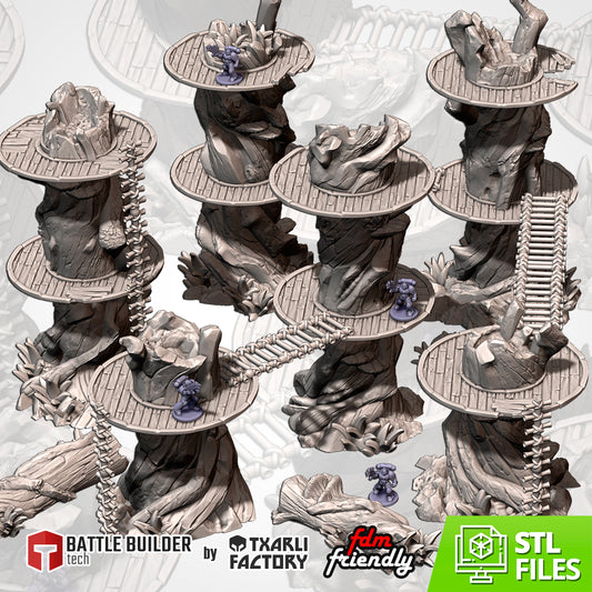 Modular Giant Trees – Elevated Jungle Terrain for 28–32mm Wargaming (Contact for Pricing)