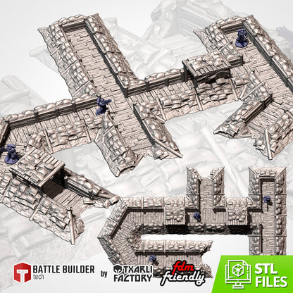 Modular Trenches – Battlefield Terrain for 28–32mm Games (Contact for Pricing)