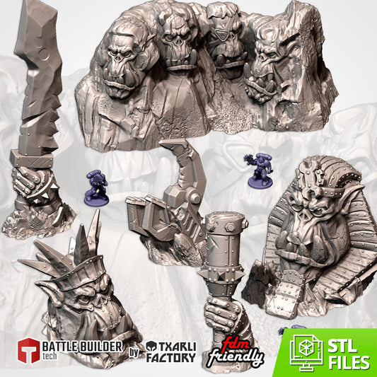 Orc Monuments – Brutal Fantasy Terrain for 28–32mm Miniature Games