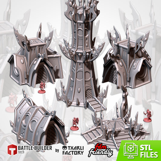 Village of Dark Elves – Fantasy Terrain Set for 28–32mm Games