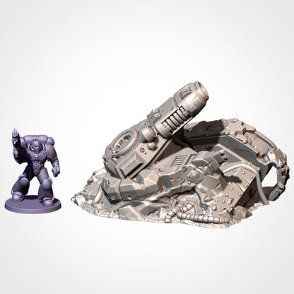 Destroyed Imperial Tanks – Destroyed Tank Terrain for 28–32mm Games
