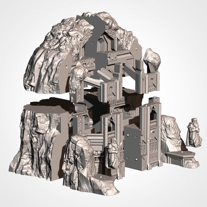 Isolated Mountain – Dwarven Stronghold Terrain for 28–32mm Games