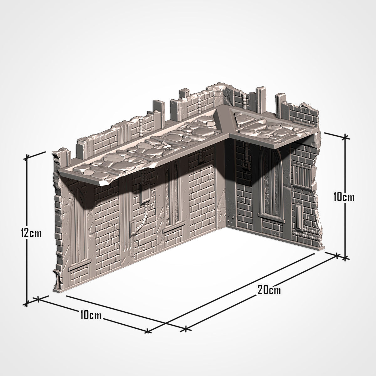 UKTC Cathedral Ruins Set - Gothic Wargaming Terrain for 28-32mm games