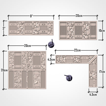 UKTC Cathedral Ruins Set - Gothic Wargaming Terrain for 28-32mm games