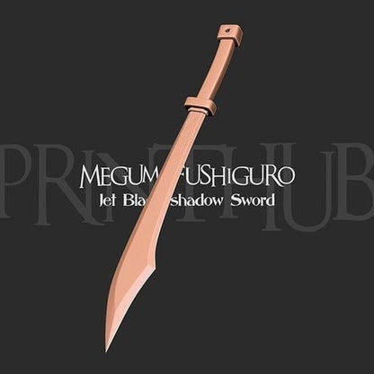 Jet Black Shadow Sword – Megumi Fushiguro – Jujutsu Kaisen Cosplay Prop