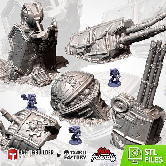 Destroyed Warlord Titan – Crashed Titan Terrain for 28–32mm Sci-Fi Wargaming