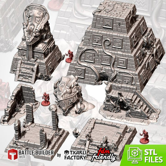 The Lost City – Ancient Jungle Ruins Terrain Set for 28–32mm Games