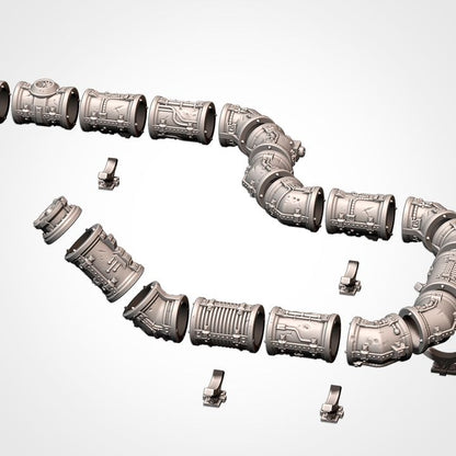 Modular Pipes – Industrial Terrain Set  for 28–32mm Games