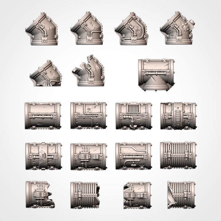Modular Pipes – Industrial Terrain Set  for 28–32mm Games