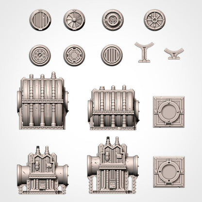 Modular Pipes – Industrial Terrain Set  for 28–32mm Games