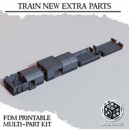 Armored Train + Tracks – Trench Crusade Modular Train Terrain Kit
