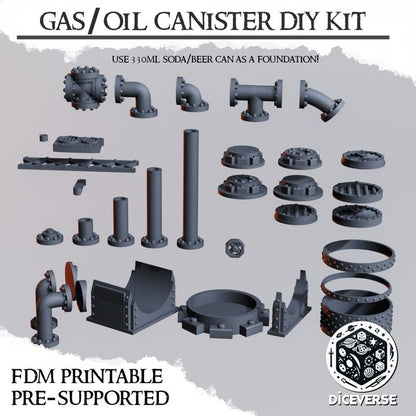Gas/Oil Canister DIY Kit - Trench Crusade Gas Tank Terrain