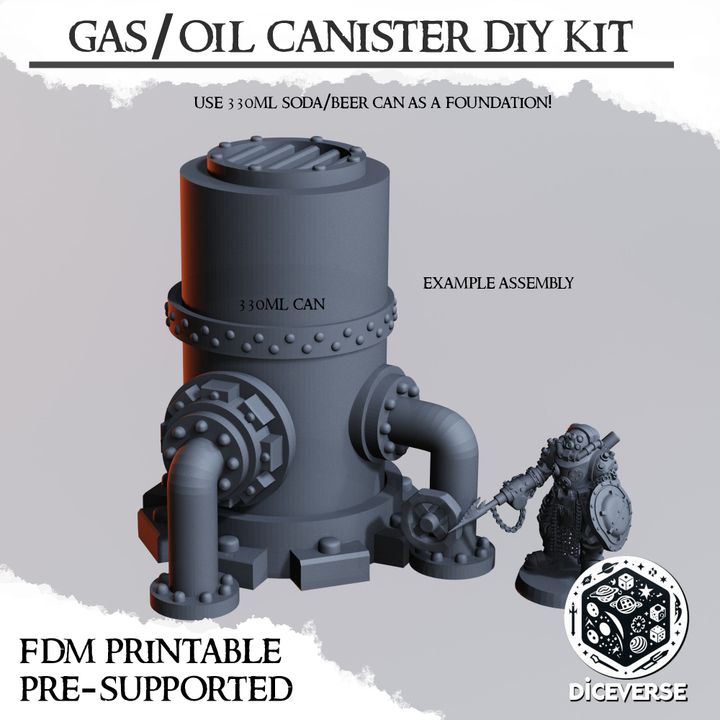 Gas/Oil Canister DIY Kit - Trench Crusade Gas Tank Terrain