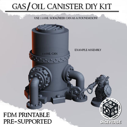 Gas/Oil Canister DIY Kit - Trench Crusade Gas Tank Terrain